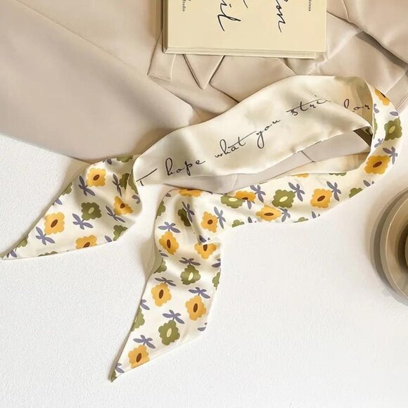 CONTEMPORARY PRINT RIBBON SCARF - Picture 1 of 2